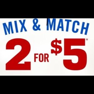 Pick any 2 items for only 5$!